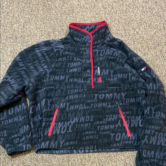 Tommy Hilfiger Sport Black and Red Logo Fleece Unisex - Picture 4 of 16